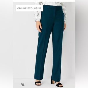 Teal Ann Taylor straight leg wool pants NWT
